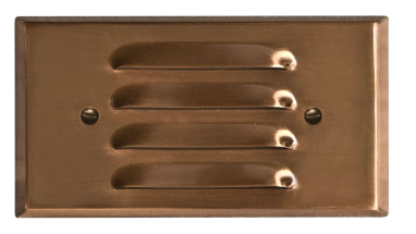 Dabmar Lighting LV613-CP Copper Louvred Step Light Bayonet, Voltage 12V, Copper Finish