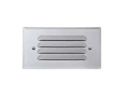 Dabmar Lighting LV613-L3-30K-W LED Brass/Cast Aluminum Louvered Step Light, 12V, Color Temperature 3000K, White Finish