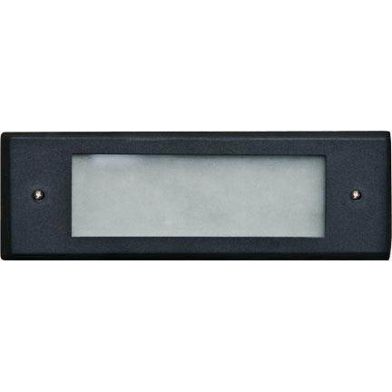 Dabmar Lighting LV614-B LED Brass Recessed Brick Step Wall Light, Black Finish