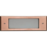 Dabmar Lighting LV614-CP LED Brass Recessed Brick Step Wall Light, Copper Finish