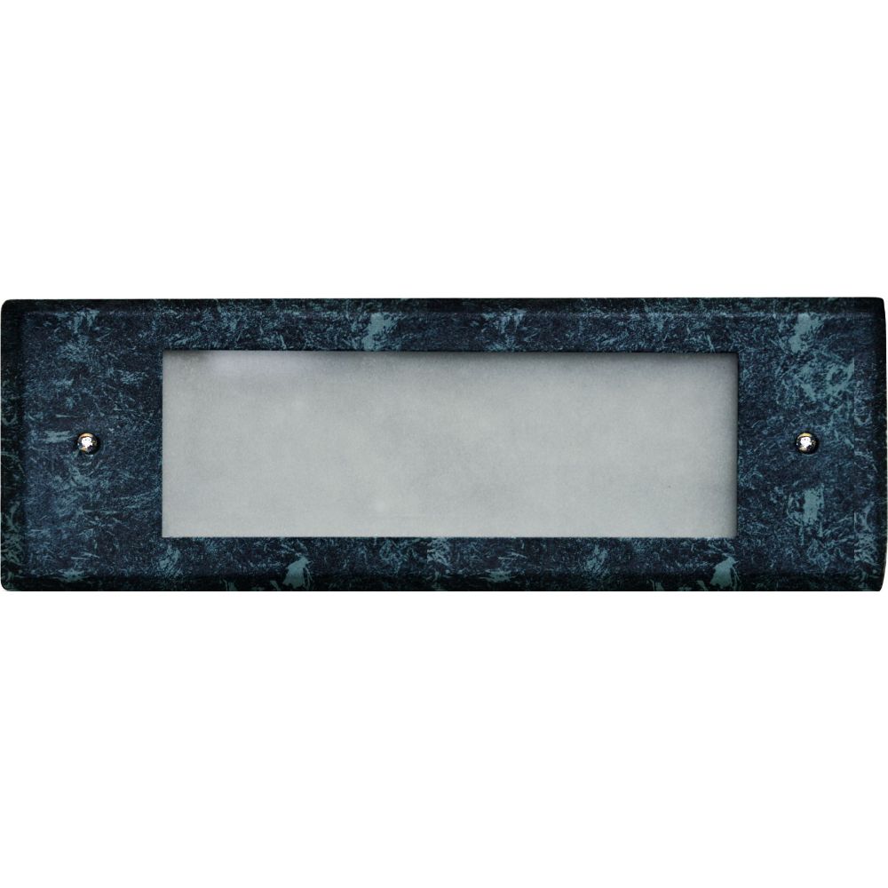 Dabmar Lighting LV614-VG Brass Recessed Step Wall Light, Verde Green Finish