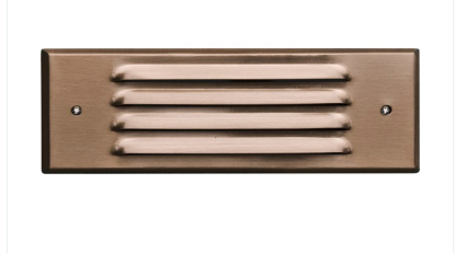 Dabmar Lighting LV615-L5-64K-CP Copper Louvred Step Light 12V G4 LED 2X 5W 6400K in Copper Finish