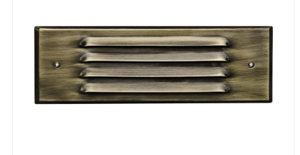 Dabmar Lighting LV615-L6-30K-ABS Brass Louvred Step Light 12V G4 LED 2X 6W 3000K in Antique Brass Finish