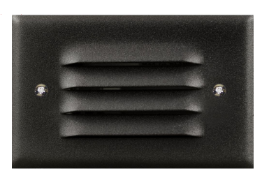 Dabmar Lighting LV617-L3-64K-B Cast Aluminum Louvred Step Light G4 LED, Wattage 3W, Color Temperature 6400K, Voltage 12V, Black Finish