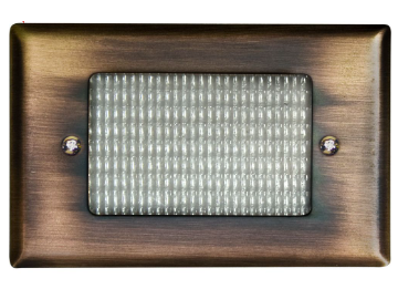 Dabmar Lighting LV618-L3-64K-ABZ Cast Aluminum Open Face Step Wall Light G4 LED, Wattage 3W, Voltage 12V, Color Temperature 6400K, Antique Bronze Finish