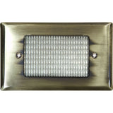 Dabmar Lighting LV618-L3-AMB-ABS LED Cast Aluminum/Brass Open Face G4 Step Light, 12V, Amber Antique Brass Finish