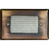 Dabmar Lighting LV618-L3-AMB-ABZ LED Cast Aluminum/Brass Open Face G4 Step Light, 12V, Amber Antique Bronze Finish