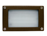 Dabmar Lighting LV650-L3-64K-BZ Cast Aluminum Open Face Step Light, Color Temperature 6400K, G4 LED, Bronze Finish