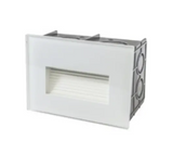 Dabmar Lighting LV654-LB3.5-30K-W Polycarbonate Recessed Step Light 12V LB 3.5W 3000K in White Finish