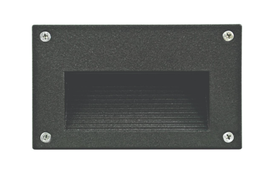 Dabmar Lighting LV655-L3-64K-B Cast Alum Recessed Step Light 12V G4 LED 3W 6400K in Black Finish