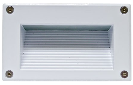 Dabmar Lighting LV655-L3-30K-W Cast Alum Recessed Step Light 12V G4 LED 3W 3000K in White Finish
