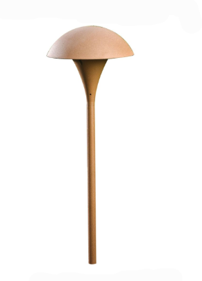 Dabmar Lighting LV67-DS Cast Aluminum Large Mushroom Top Path Light, 12V G4, Desert Sand Finish