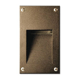 Dabmar Lighting LV670-ABZ LED Cast Aluminum Recessed Hooded Electroplated Step Wall Light, Antique Bronze Finish