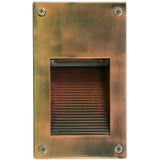 Dabmar Lighting LV670-ACP LED Cast Aluminum Recessed Hooded Electroplated Step Wall Light, Antique Copper Finish