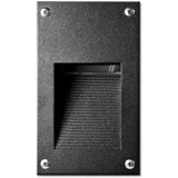 Dabmar Lighting LV670-B LED Cast Aluminum Recessed Step Wall Light, Black Finish