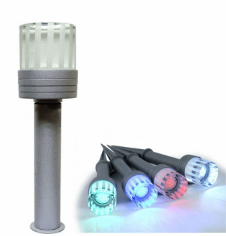 Dabmar Lighting LV7-LB5-GREEN Contemporary LED Outdoor Path Light Fixture, 12V, Green Light