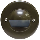 Dabmar Lighting LV702-L3-AMB-BZ LED Cast Aluminum Round G4 Eyelid Step Light, Amber Bronze Finish