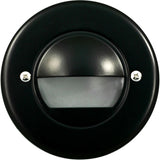 Dabmar Lighting LV702-L3-AMB-B LED Cast Aluminum Round G4 Eyelid Step Light, Amber Black Finish