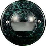 Dabmar Lighting LV702-L3-AMB-VG LED Cast Aluminum Round G4 Eyelid Step Light, Amber Verde Green Finish