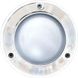 Dabmar Lighting LV703-L3-30K-W LED Cast Aluminum Round Open Face G4 Step Wall Light, 12V, Color Temperature 3000K, White Finish