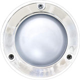 Dabmar Lighting LV703-W LED Cast Aluminum Surface Mount Open Round Open Face Step Wall Light, White Finish