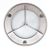 Dabmar Lighting LV704-W Cast Aluminum Round Open Peace Face Step Light, 12V G4, White Finish