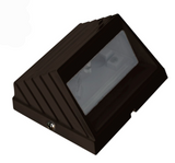 Dabmar Lighting LV706-L3-64K-BZ Cast Aluminum Round Tilted Step Light, Color Temperature 6400K, 12V G4, Bronze Finish