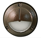 Dabmar Lighting LV707-L3-AMB-BZ Cast Alum Round Eyelid Step Light 12V G4 LED 3W Amber in Bronze Finish