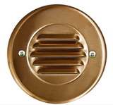 Dabmar Lighting LV708-CP Cast Alum/Copper Round Louvred Step Light 12V G4 in Copper Finish