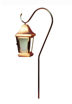 Dabmar Lighting LV81-L3-30K-CP Brass Hanging Lantern Path Light, Color Temperature 3000K, 12V G4, Copper Finish