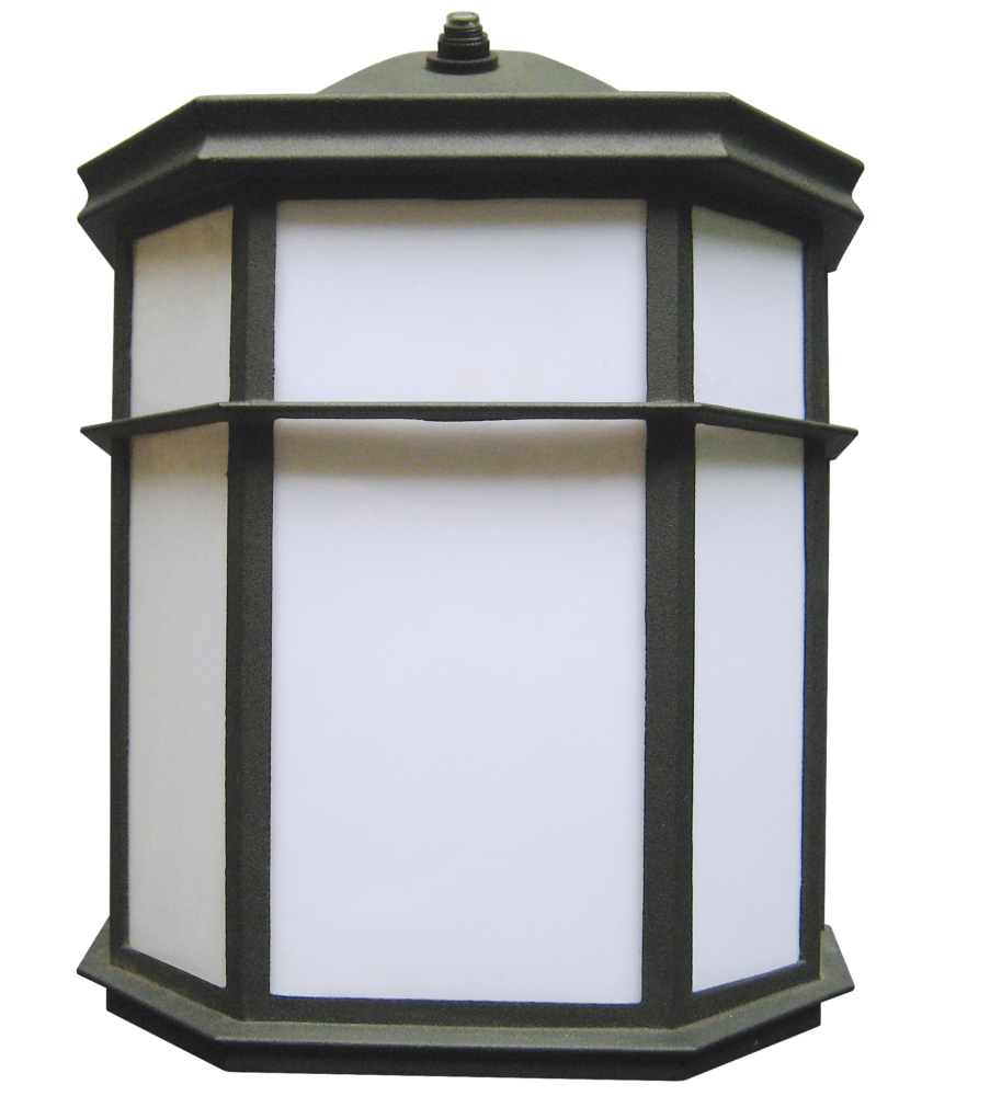 Cyber Tech Lighting LW13801/BL/P-LED Pocket LED Wall Lantern w/ Photocell, Color Temperature 3000K, Wattage 12W, Black Finish
