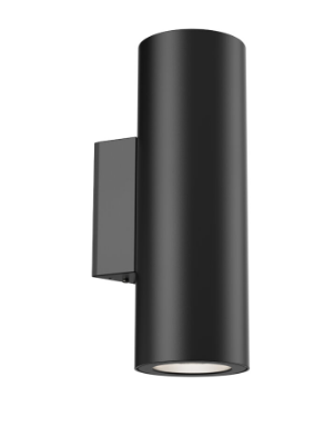 Dals Lighting LWA12-CC-BK 12 Inch Cylinder Wall Sconce Light, Watt 30W, Lumens 2000lm, 5CCT 2700K / 3000K / 3500K / 4000K / 2200K Black Finish