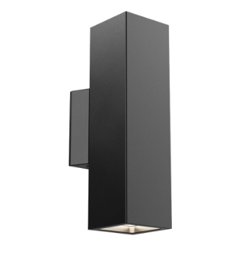 Dals Lighting LWB12-CC-BK 12 Inch Rectangular Wall Sconce Light, Watt 30W, Lumens 1890lm, 5CCT 2200K / 2700K / 3000K / 3500K / 4000K Black Finish