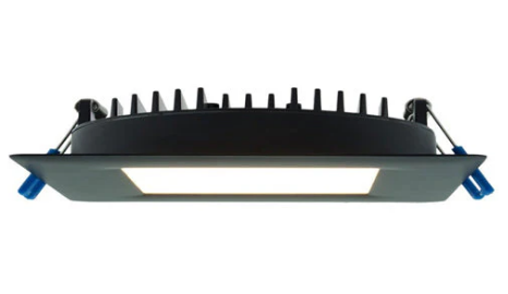 Lotus LED Lights LY4S/30K/BK 4" Square Slim Recessed LED, 11 Watt, 700 Lumens, CCT 3000K, Black Finish