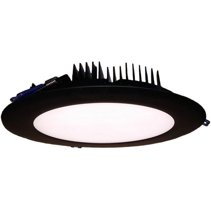 Lotus LED Lights LY82RCD/41K/BK 8" Slim Round Economy LED 33W Downlight, CCT 4100K, 2400 Lumens, Black Finish