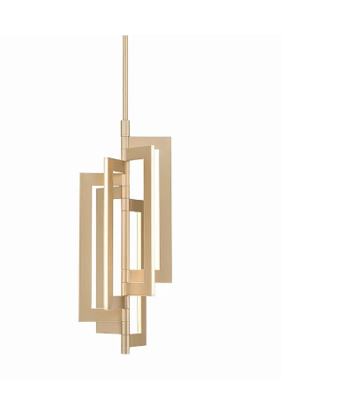 Eurofase Lighting 44076-016 Livra 9" Wide LED Abstract Multi Light Pendant, Color Temperature 3000K, Wattage 75W, Gold Finish