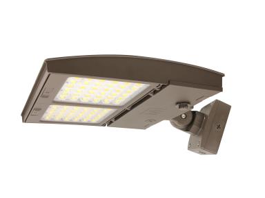 MaxLite M125UCW-CSBVCR LED Outdoor Flood Area Light ,Watt 125W, Changeable Lens W, 120-277V, CCT 3000K/4000K/5000K, Bronze , Variable Wall Mount, C-Max Ready