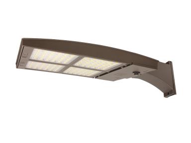 MaxLite M200HC3G-CSBACR LED Outdoor Flood Area Light ,Watt 200W, Changeable Lens 3G, 277-480V, CCT 3000K/4000K/5000K, Bronze , Straight Arm, C-Max Ready