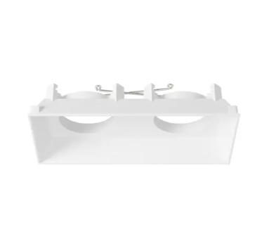 DMF Lighting M4T2SWHFL M-Series Multiple Square 2-Head Flangeless Trim, White