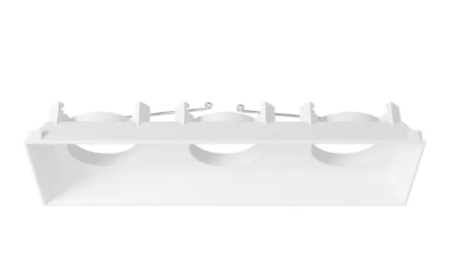 DMF Lighting M4T3SWHFL M-Series Multiple Square 3-Head Flangeless Trim, White