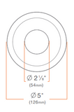 DMF Lighting M4TRBCW 4" Round Trim Beveled Pinhole Recessed Downlight, Clear Diffuse, White Flanged