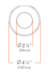 DMF Lighting M4TRBBZFL 4" Round Trim Beveled Pinhole Recessed Flangeless Downlight, Bronze Finish