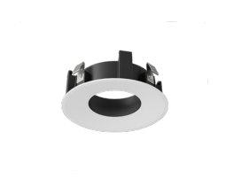 DMF Lighting M4TRBCWFL 4" Round Trim Beveled Pinhole Recessed Flangeless Downlight, Clear Diffuse, White Flanged