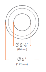 DMF Lighting M4TRHWH 4" Round Hyperbolic Trim Recessed Downlight, White Finish