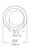 DMF Lighting M4TRLBK 4" Round Trim Wall Wash Recessed Downlight, Black Finish
