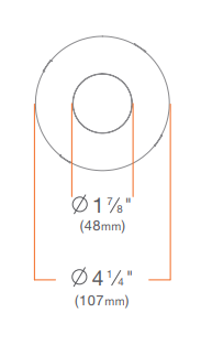 DMF Lighting M4TRPWWFL 4" Round Trim Pinhole Recessed Flangeless Downlight, Warm Diffuse, White Flanged