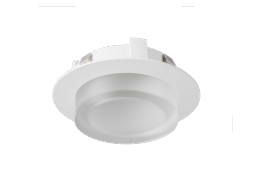 DMF Lighting M4TRSWHDCF 4" Round Beveled Recessed Decorative Closed Trim Frosted Downlight, White Finish
