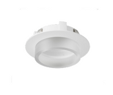DMF Lighting M4TRBWHDOF 4" Round Trim Beveled Pinhole Recessed Decorative Open Frosted Downlight, White Finish