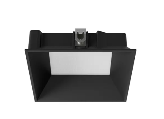 DMF Lighting M4TSABKFL M-Series 4" Square Adjustable Deep Beveled Flangeless Trim - Black