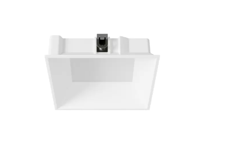 DMF Lighting M4TSAWHFL M-Series 4" Square Adjustable Deep Beveled Flangeless Trim - White